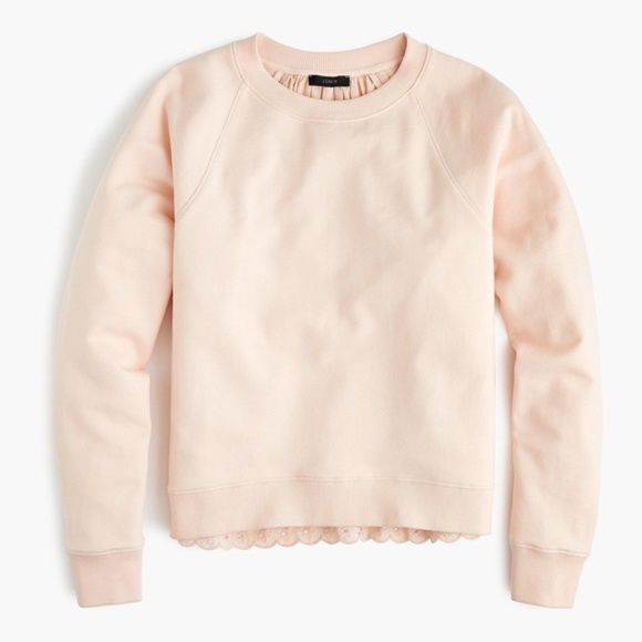 j crew eyelet sweatshirt